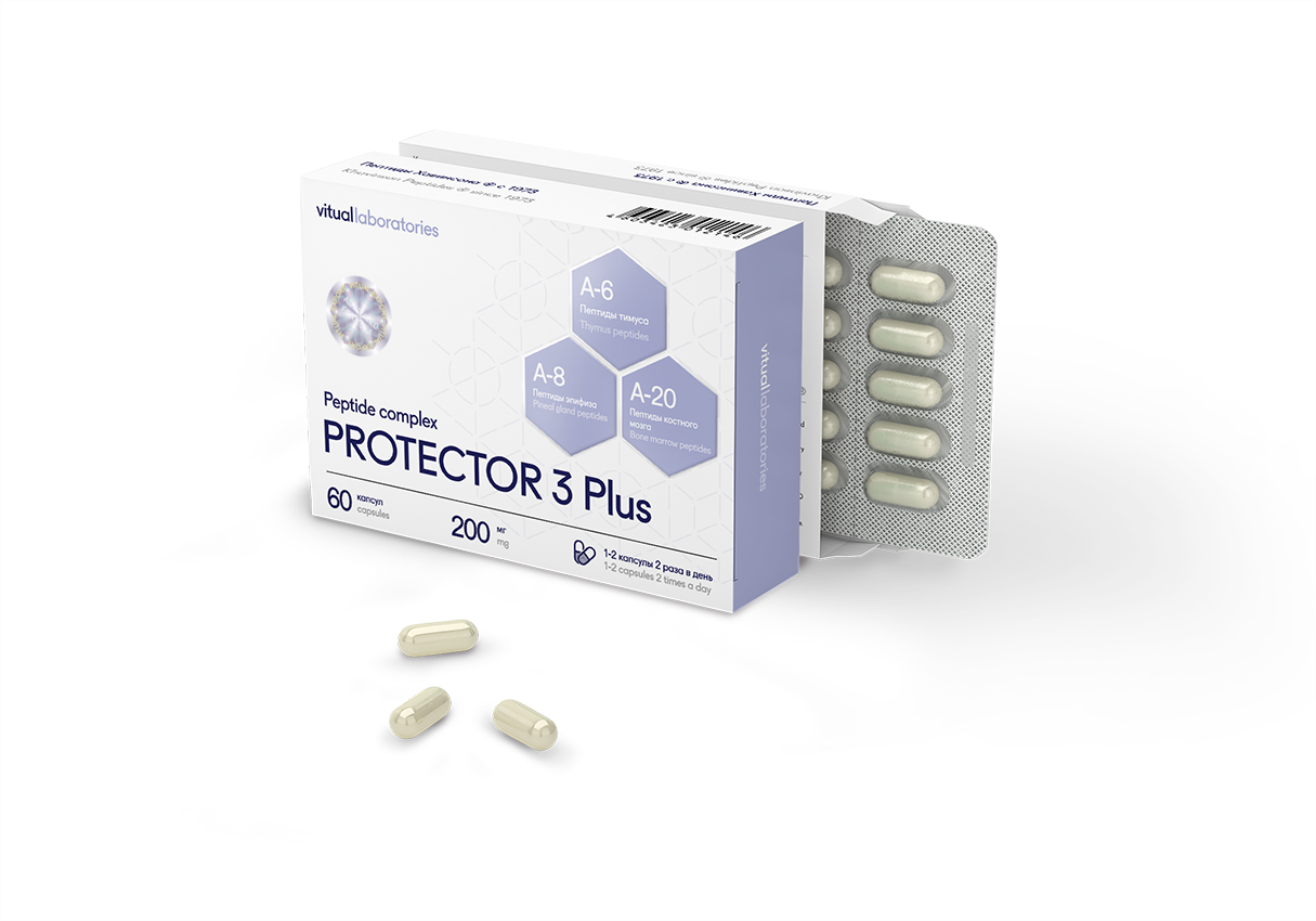 Protector 3 Plus peptidkomplex med Endoluten, Vladonix och Bonomarlot